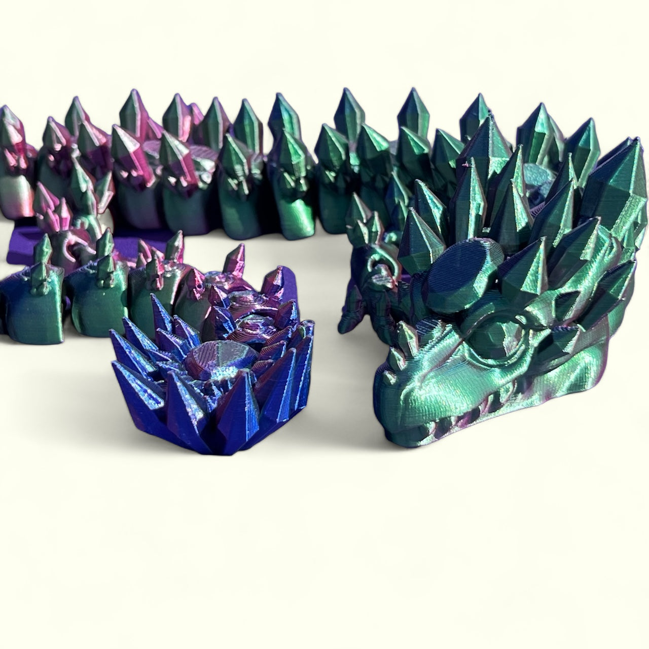 Diamond Dragon By ToonzFactory, Articulated Fidget Toy 22inches Long