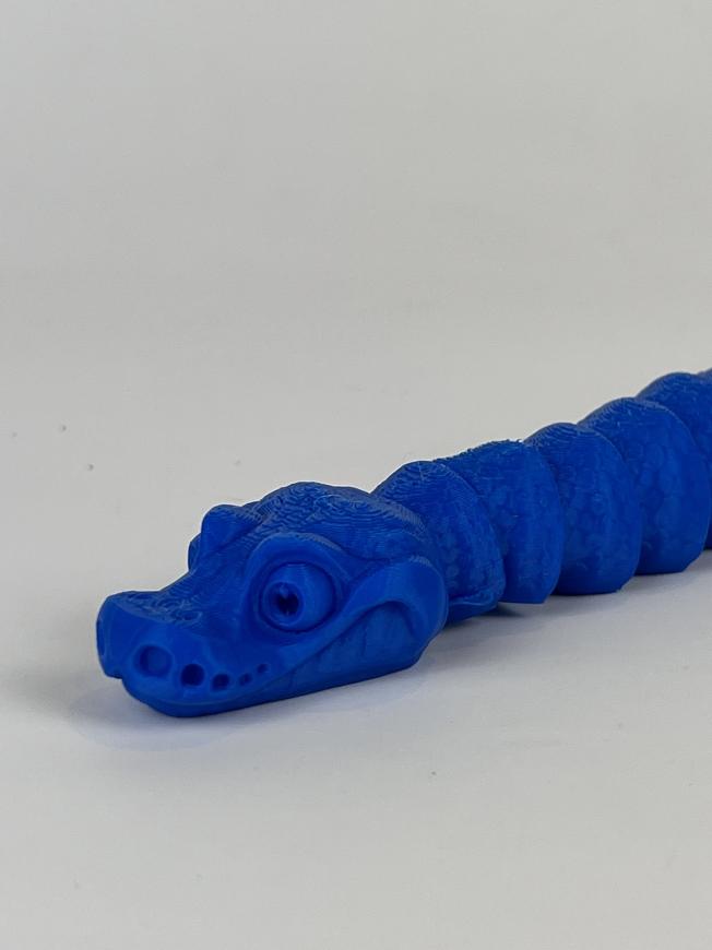 Expressive Baby Boa Constrictor with ASMR Rattle | Life-Like Movements | Durable Ball Joints | 11in PLA+ Reptile Toy