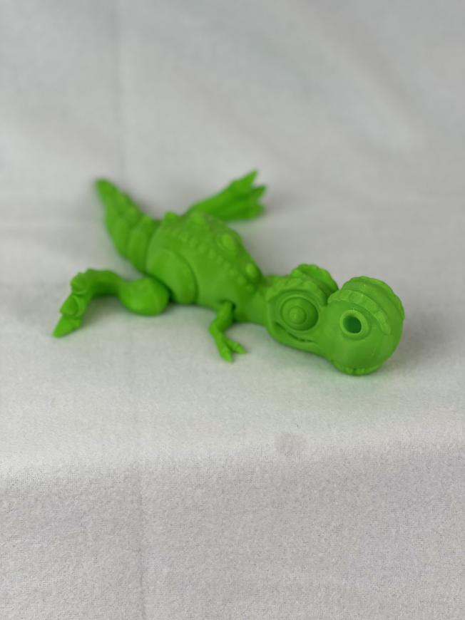 "Articulated T-Rex Toy | Durable PLA+ Material | ASMR Rattle Feature | Bobble Head, Wiggling Tail, and Moving Legs | Chibi-Style Design