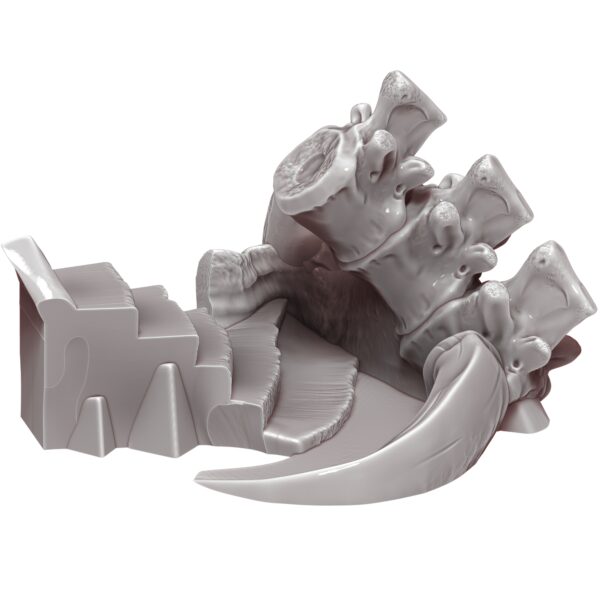 Dragon Skull Dice Tower / Terrain Piece with Dice Storage Horns GST3d (best for painting)