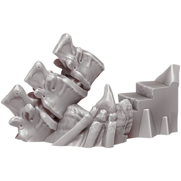 Dragon Skull Dice Tower / Terrain Piece with Dice Storage Horns GST3d (best for painting)