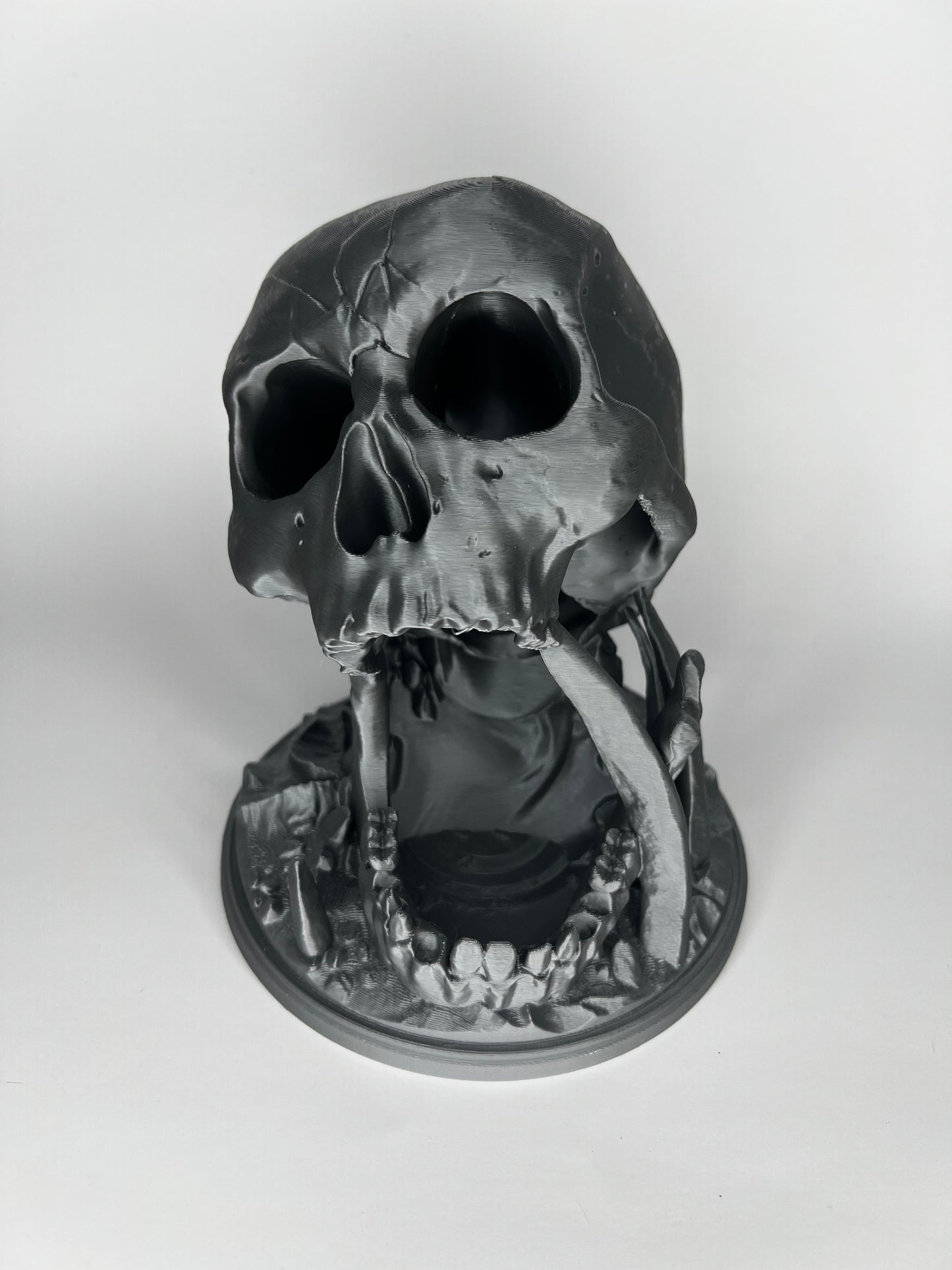 Dragon Skull Dice Tower / Terrain Piece with Dice Storage Horns GST3d (best for painting)