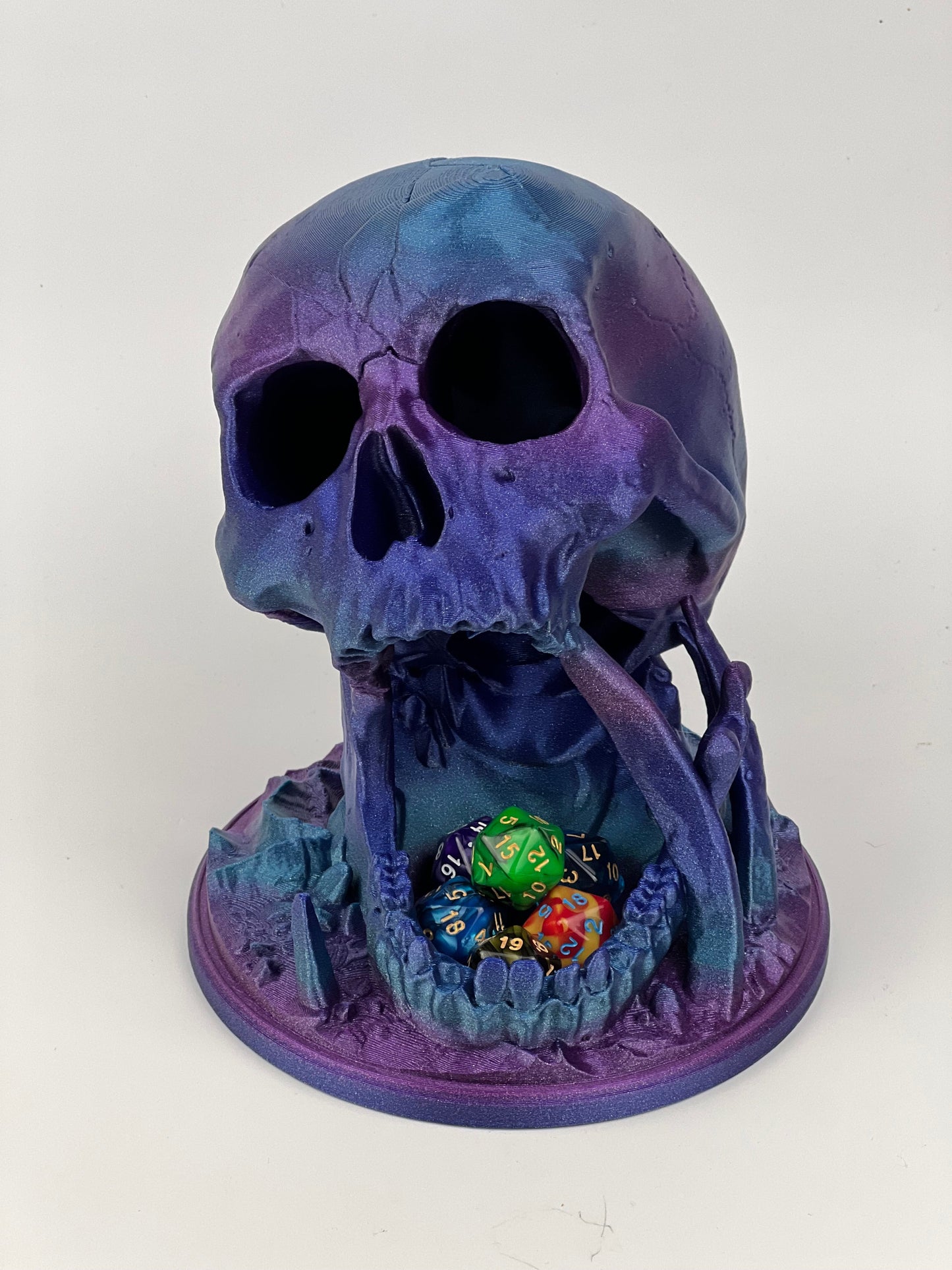 Dragon Skull Dice Tower / Terrain Piece with Horn Dice Storage Strong Hero Glitter