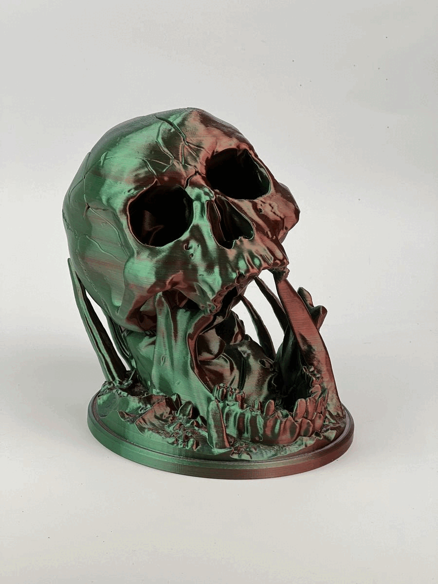Dragon Skull Dice Tower / Terrain Piece with Dice Storage Horns Triple Extrusion