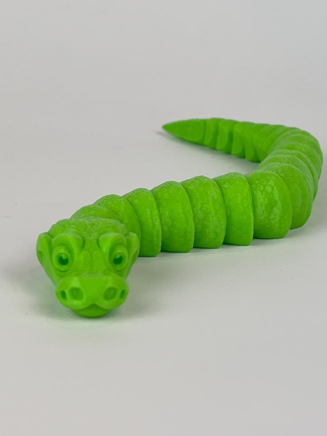 Expressive Baby Boa Constrictor with ASMR Rattle | Life-Like Movements | Durable Ball Joints | 11in PLA+ Reptile Toy