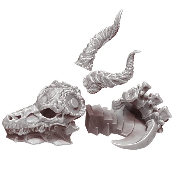 Dragon Skull Dice Tower / Terrain Piece with Horn Dice Storage Silk Basics