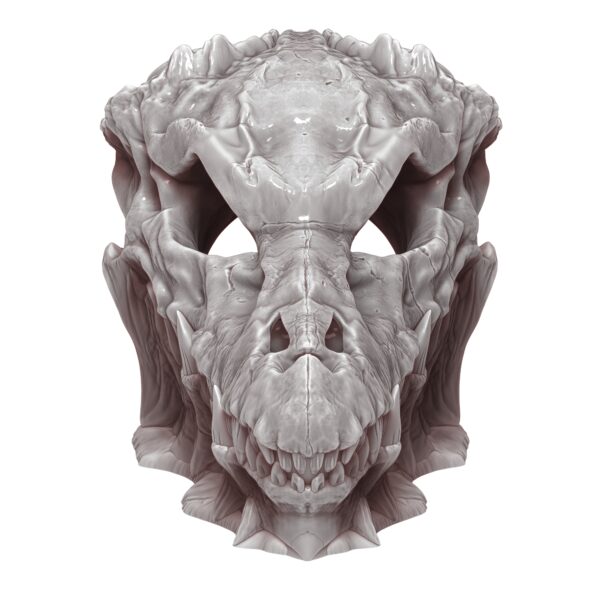 Dragon Skull Dice Tower / Terrain Piece with Dice Storage Horns Triple Extrusion