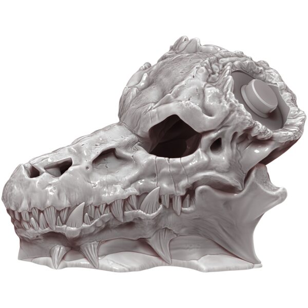 Dragon Skull Dice Tower / Terrain Piece with Dice Storage Horns GST3d (best for painting)
