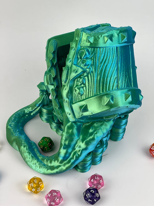 Mimic Dice Tower Blue Green